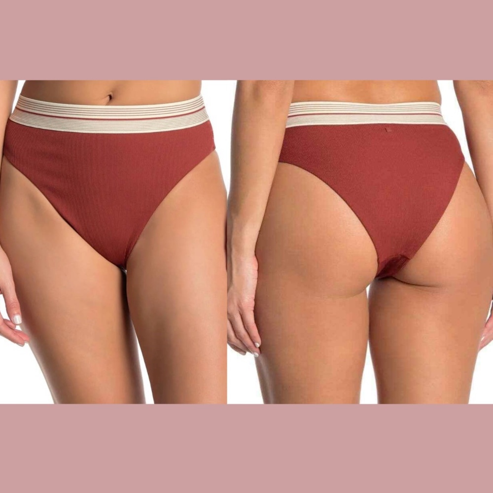 NEW Dolce Vita [ Medium ] Fast Lane Ribbed High Waisted‎ Bikini Bottoms
